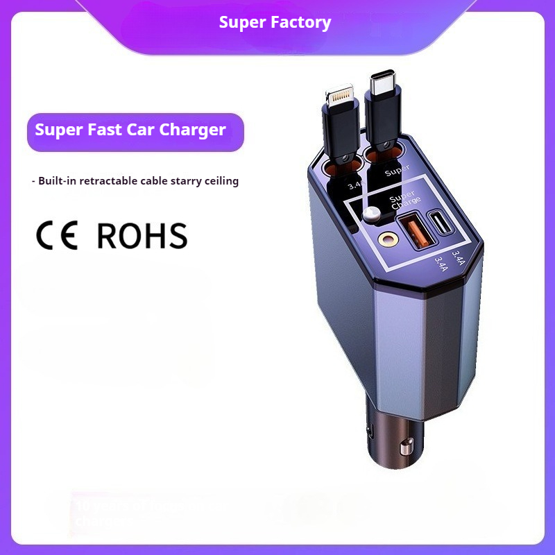 Fast Charging Cable - Chargeur de voiture 120W avec câble