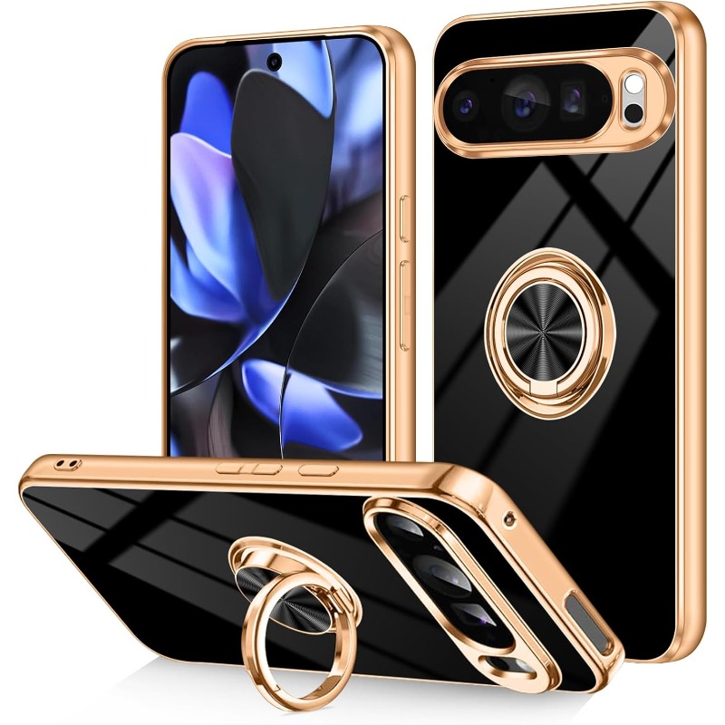 Phone Kickstand Ring - Coque de téléphone plaquée or TPU