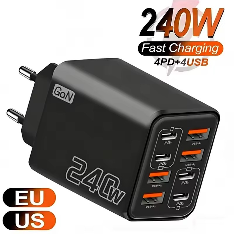 Phone Accessories Supplier - Chargeur USB C GaN 240W 8