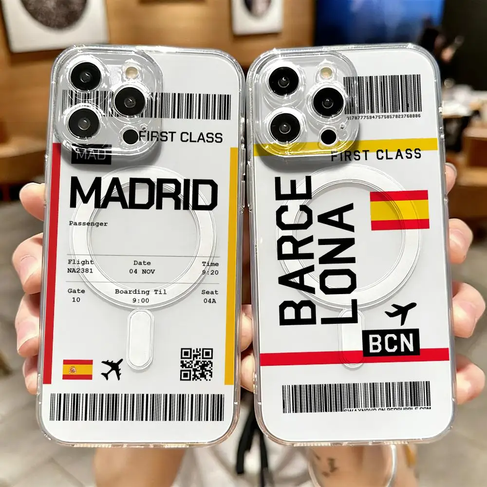 Phone Accessories Magnetic - Coque de téléphone magnétique transparente avec