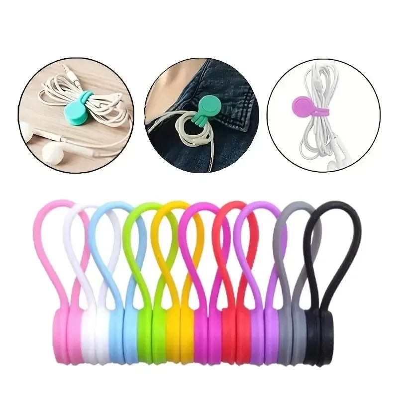 Cable Organizer Magnetic - Attaches de câble magnétiques en silicone