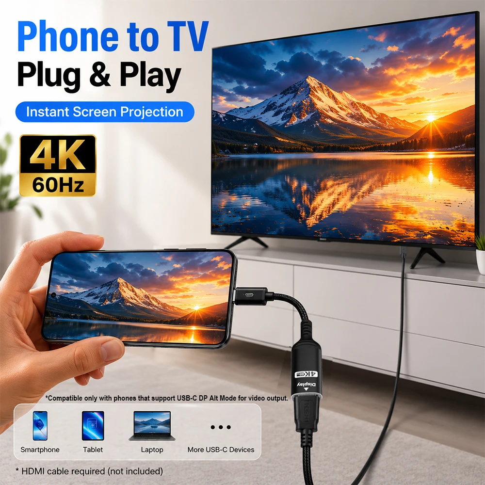 Adaptateur USB C vers HDMI 4K@ - Hdmi Phone Adapter avis et prix