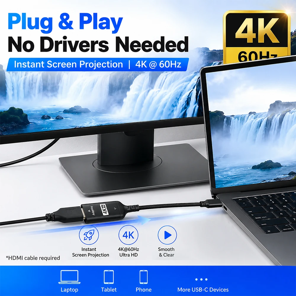 Adaptateur USB C vers HDMI 4K@ - Hdmi Phone Adapter avis et prix
