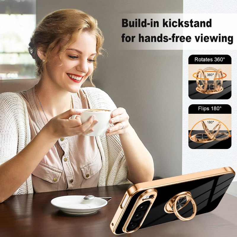 Coque de téléphone plaquée or  - Phone Kickstand Ring avis et prix