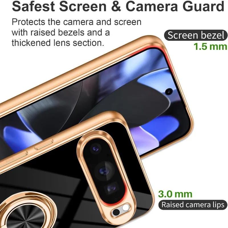 Coque de téléphone plaquée or  - Phone Kickstand Ring avis et prix