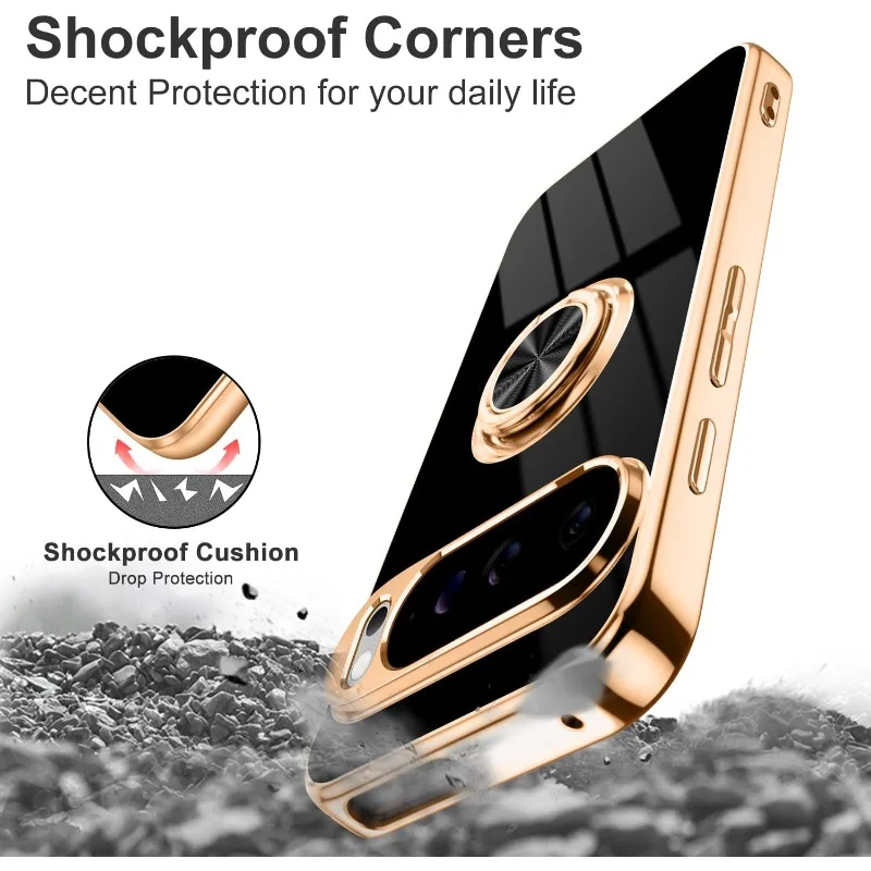 Coque de téléphone plaquée or  - Phone Kickstand Ring avis et prix