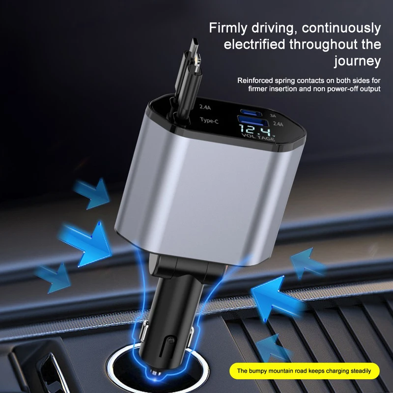 Chargeur de voiture rétractabl - Fast Charging Cable avis et prix