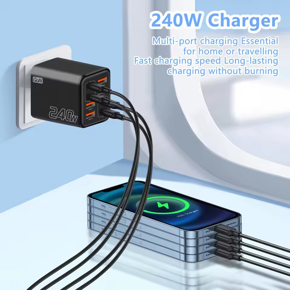 Chargeur USB C GaN 240W 8 en 1 - Phone Accessories Supplier avis et prix