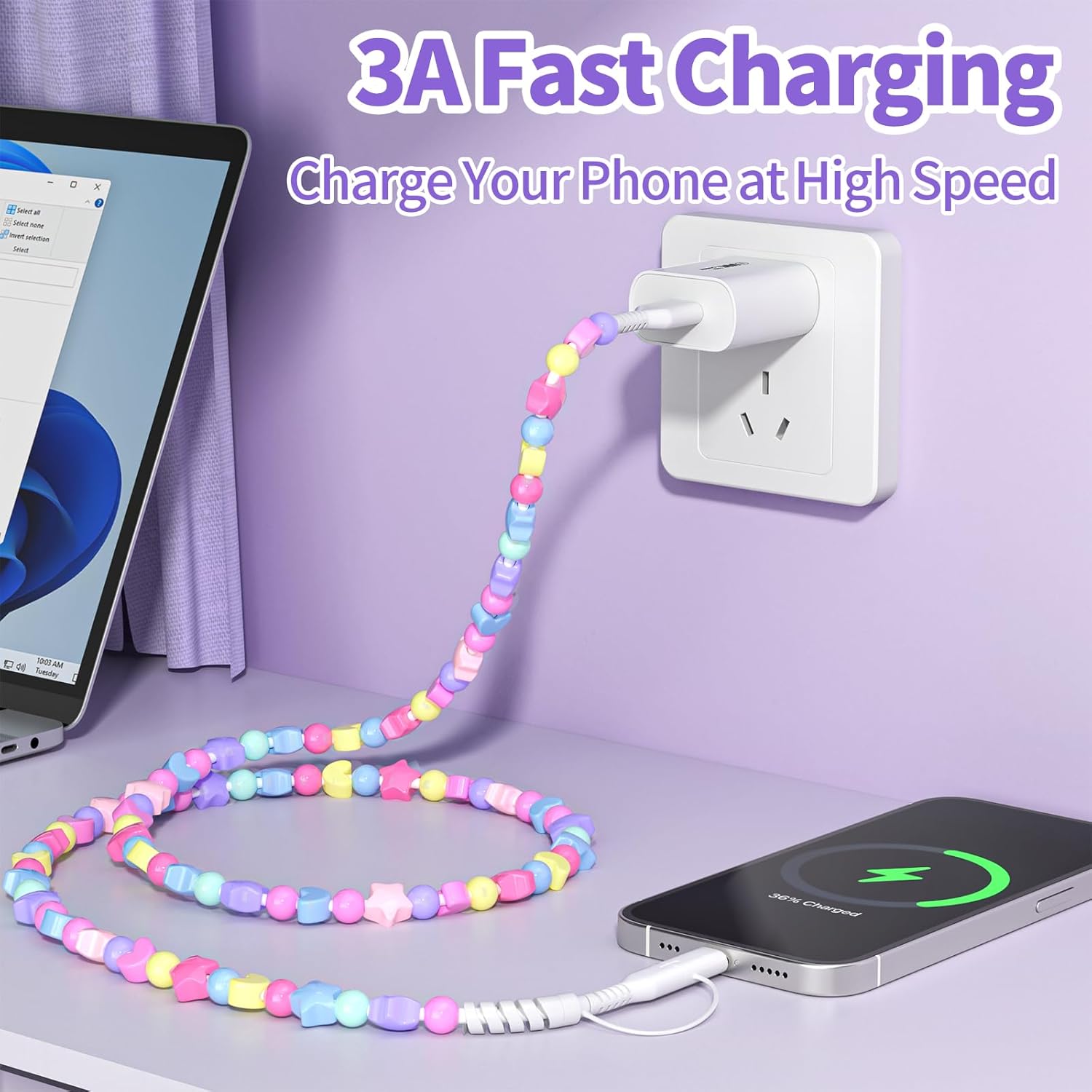 Cordon de chargement de perles - Fast Charging Cable avis et prix