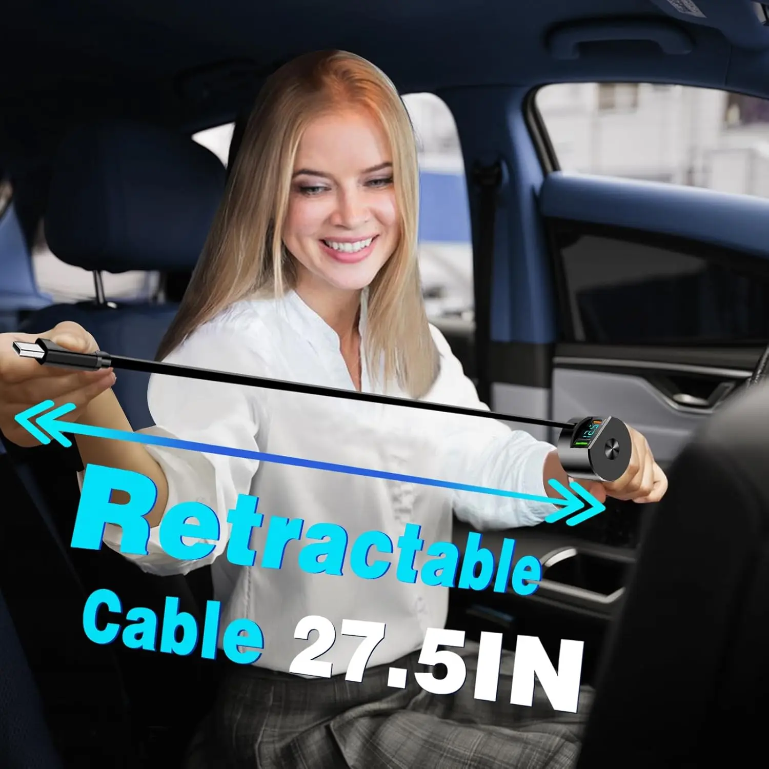 Chargeur de voiture rétractabl - Fast Charging Cable avis et prix