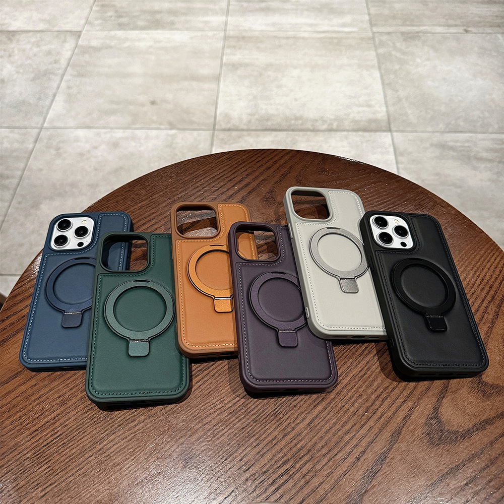 Étui magnétique en cuir PU pou - Phone Kickstand Ring avis et prix