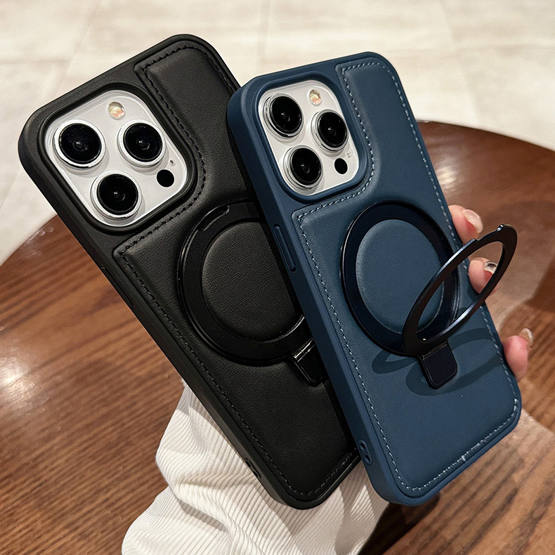 Étui magnétique en cuir PU pou - Phone Kickstand Ring avis et prix