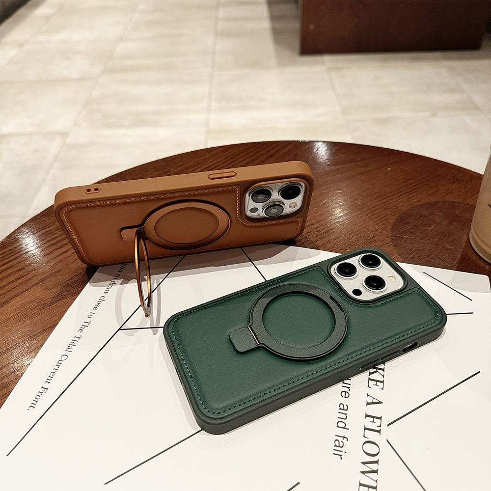 Étui magnétique en cuir PU pou - Phone Kickstand Ring avis et prix